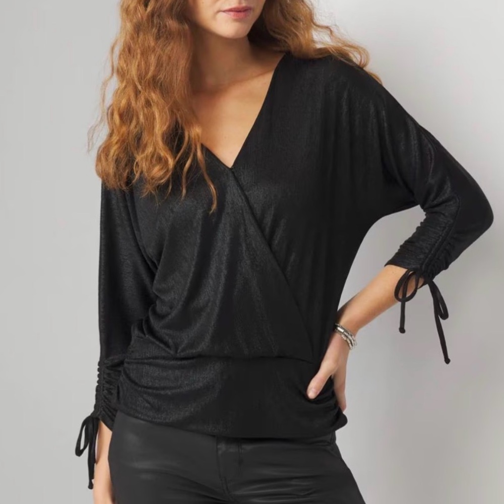 NWT White House Black Market Metallic Top Shirt XL NEW